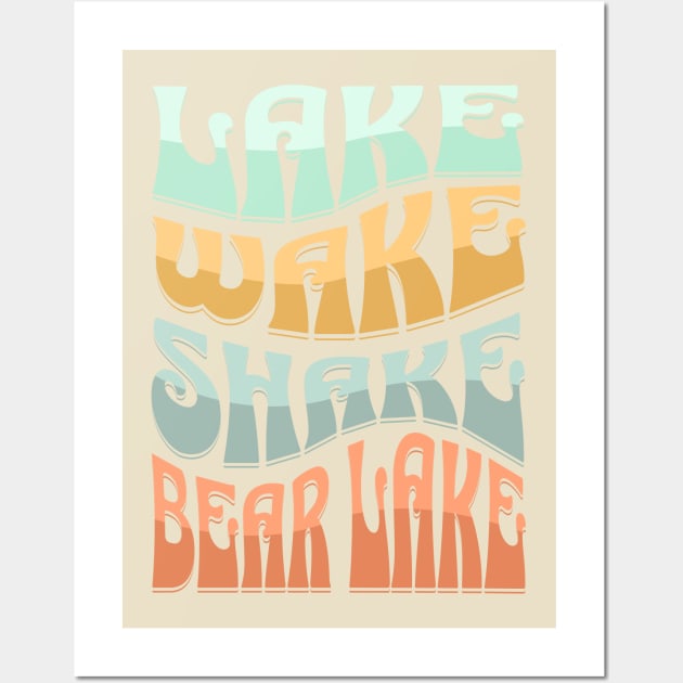 Bear Lake Utah Lake Wake Shake Bear Lake Idaho Wall Art by MalibuSun